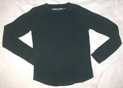 MOSSIMO SUPPLY CO Mens Size L Large Long Sleeve Thermal Knit Shirt Green • $7.99