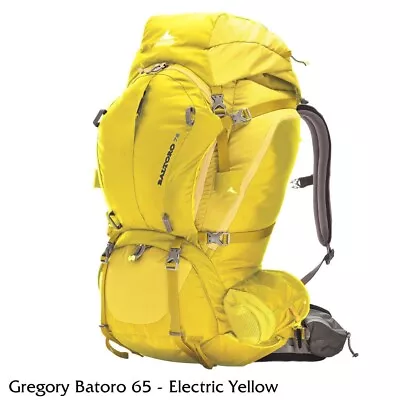 Gregory Baltoro 65 Backpack Electric Yellow Medium Size • $175