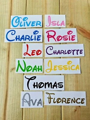 £1.29 • Buy Disney Style Personalised Custom Name Vinyl Decal Sticker Water Bottle Lunch Box