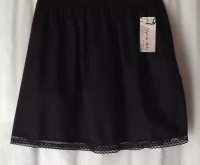 New Ladies Poly/cotton Half Slip Underskirt With Lace Hem *2 Colours/2 Lengths* • £8