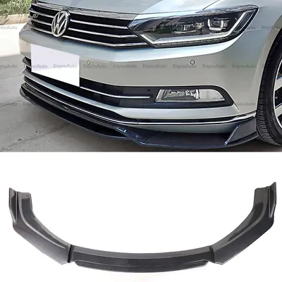 For Volkswagen Jetta Front Bumper Lip Spoiler Splitter Diffuser Carbon Fiber  • $70
