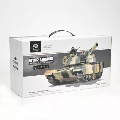 16  1:24 RC Airsoft Battle Tan Military NEW W/ Lights BB Turret R/C M1A2 Abrams • $78.95