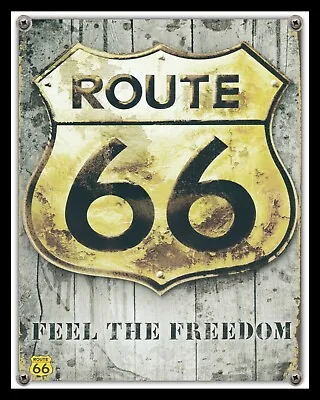 Route 66 American Highway Motorbike Motorcycle Biker Metal Plaque Tin Sign 149 • £4.99
