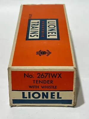 Lionel 2671wx Very Nice Twelve Wheel Tender Ob/insert 1950-51 No Repairs/writing • $49.99
