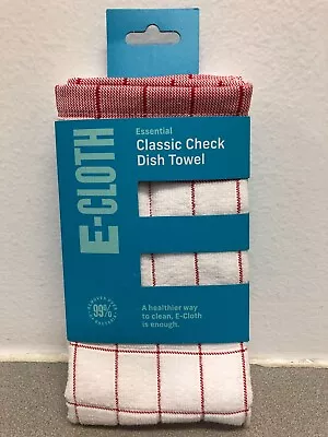 E-Cloth 10637R Red/White Microfiber Blend Check Kitchen Towel  • $8.79