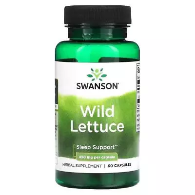 Wild Lettuce 450 Mg 60 Capsules Sleep Support Lactuca Virosa Leaves • $29.12