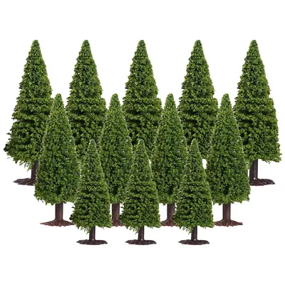 10 Pcs Miniature Scenery Model Tree 5.5cm Army Green Pine Trees Railroad Layout • $7.59