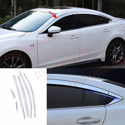 For Mazda 6 2014-2021 Chrome Door Window Visor Vent Shades Sun Rain Guard 6PCS • $143.10