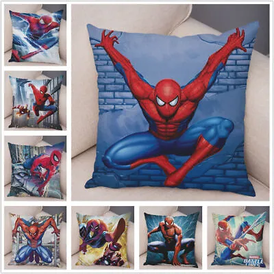 Cartoon Marvel The Avengers Spider-man American Anime Spiderman Cushion Cover • £3.59