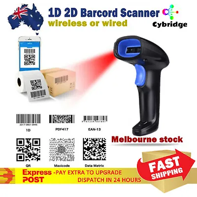 Barcode Scanner 1D 2D QR Code Reader USB Wireless Barcode Scanning Gun  • $45.95