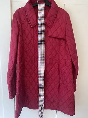 Jack Murphy Quilted Coat Dark Pink Size 16 • £10