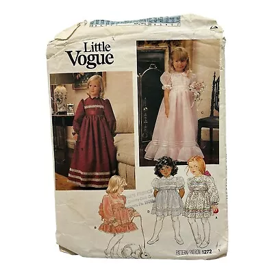 Little VOGUE 1272 Children's Dress Pattern Size 3 • $4.89