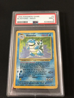 $180 • Buy 1999 Pokemon Blastoise 2/102 Base Set Unlimited Holo Mint PSA 9!!