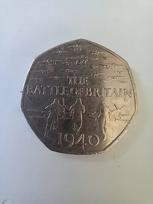 The Battle Of Britain 50p Fifty Pence Piece Coin Rare Circulated 2015 • £0.99