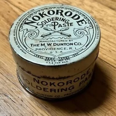 Vintage Nokorode Soldering Paste - 2 Oz Can - Full • $9.99