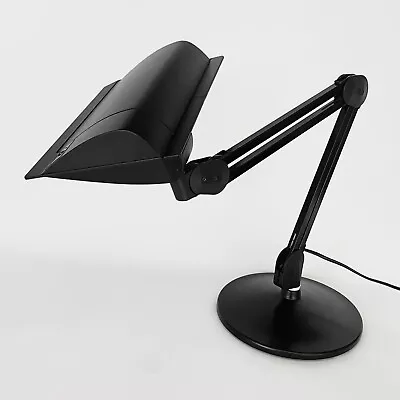 Post Modern Vintage 90s LUXO NORWAY ARCHITECTURE DESK LAMP Light PL410 Black • $175