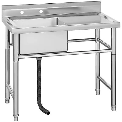 TAUS Freestanding Commercial Utility Sink Stainless Steel Kitchen Sink Outdoor • $194.14