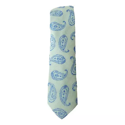 ORIGINAL PENGUIN Green Blue Bolina Paisley Cotton Woven Slim Tie • $19.99