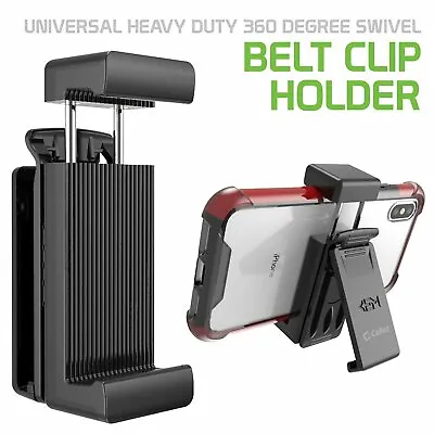 Heavy Duty Cell Phone Holder Belt Clip Holster IPhone 14 13 Pro Max Mini 12 SE • $8.99