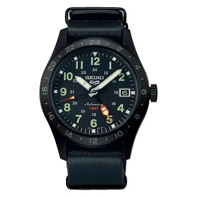 Seiko 5 Sports Field Deception GMT Black Dial Mens Watch SSK025K1 • £380