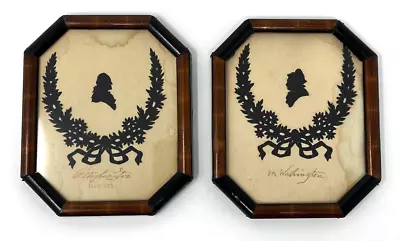 Pair Of Silhouettes President George Washington & Martha Washington Germany • $35