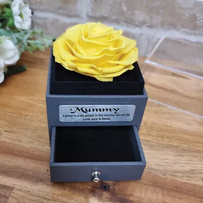 Mum Yellow Eternal Rose Jewellery Gift Box |Mothers Day Gifts Nana Grandma • $60
