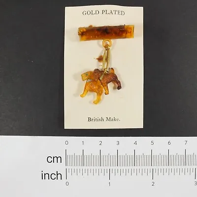 Vintage Plastic Dogs Brooch CH Charles Horner On Original Card Brooch Book Piece • £28