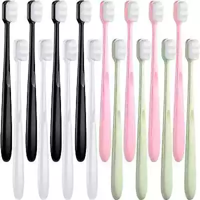 Soft Micro Nano Toothbrush Extra Manual Ultra Bristled With 20000 Soft 16 Pack • $24.98