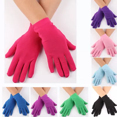 Womens Matte Short Gloves Opera Wedding Bridal Evening Party Prom Costume Gloves • $5.99