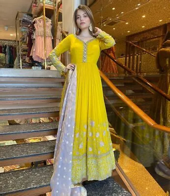 Indian Wedding Wear New Suit Party Anarkali Gown Dress Salwar Suit Bollywood • $90.12