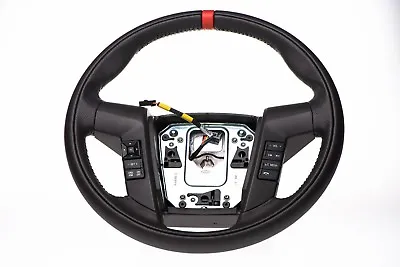 2011-2014 Ford F-150 SVT Raptor Black Leather Steering Wheel OEM BL3Z3600CB • $437.93
