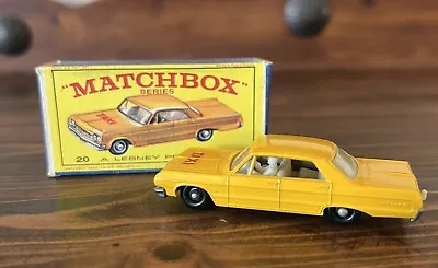 Matchbox Lesney  Made In England  #20 Chevrolet Impala Taxi With Box • $34.99