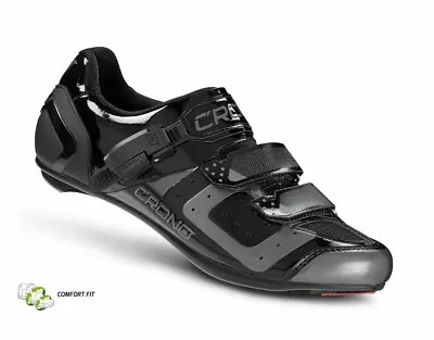 NEW Crono CR3 Road Cycling Shoes - Black (Reg. $200) Italian Sidi Gaerne Giro • $99