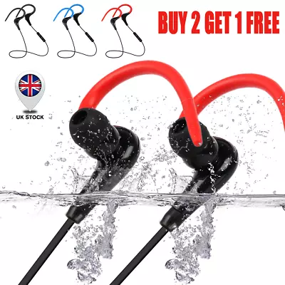 For Samsung IPhone Sweatproof Wireless Bluetooth Earphones Headphones Sport Gym • £4.35