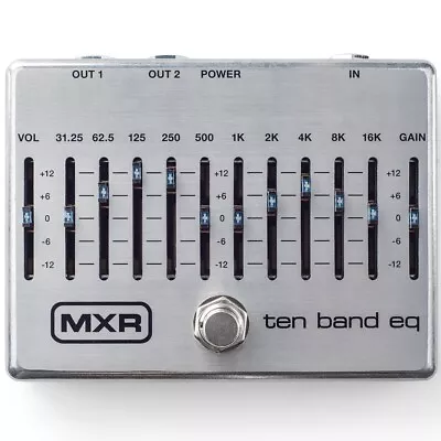 Dunlop MXR M108S 10-Band Graphic Equalizer Guitar Pedal Silver Ten Band EQ • $149.99