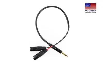 Canare TRS Male To Dual XLR Male Microphones Stereo Splitter Adapter Y Cable. • $47.90