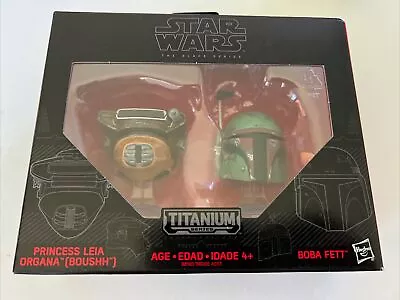 Hasbro Star Wars Titanium Series Helmets 07 PRINCESS LEIA BOUSHH & BOBA FETT NIB • $39.99