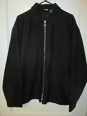 Vtg Kikwear California Mens Jet Black Full Zip Ts2 Mechanic Style Jacket Large • $69.95