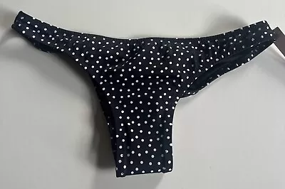 VICTORIA'S SECRET Itsy Bikini Bottom Black Ruched Back Large NWT • $16