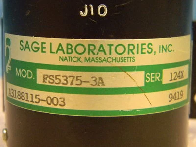 $34.97 • Buy SP8T RF Coaxial Switch 50MHz-8.4GHz 20-30VDC Sage Laboratories FS5375-3A