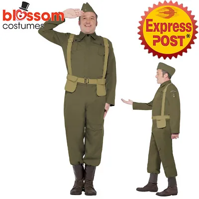 CA1108 Mens WW2 Home Guard Private British Soldier Army Military Uniform Costume • £34.19