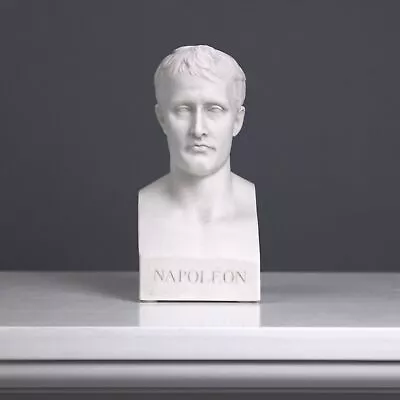 Napoleon Bust Statue White Marble - Made In Europe (8in/20cm) • £99.31