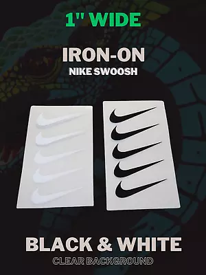 Nike Swoosh Iron-On Transfers: Set Of 5 - 1️⃣ INCH Each - Customize With Ease ✨ • $7.50