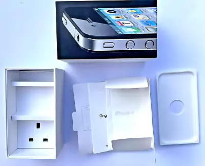 Apple IPhone 4 32GB EMPTY Box Paperwork Tray Stickers Genuine • £6.99