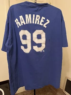 Collectible MLB Los Angeles Men's Crewneck Ramirez #99 Jersey Size 2X Blue • $90