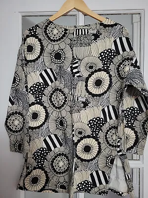 Marimekko For Uniqlo Tunic Top Size Small Cotton Black And White • $21.99