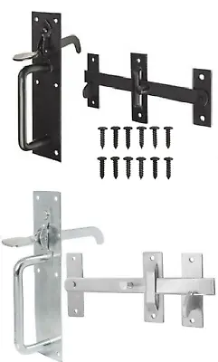 Suffolk Thumb Gate Latch Heavy Duty Cottage Door Shed Lock Black And Galvanised • £7.50