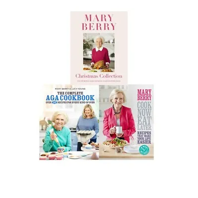 Mary Berry Cookbook 3 Books Collection Set Complete AgaEat LaterChristmas NEW • £47.99