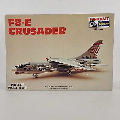 Minicraft Hasegawa 1 72 F8-E Crusader New Open Box Model Jet Airplane Kit #1146 • $15.49