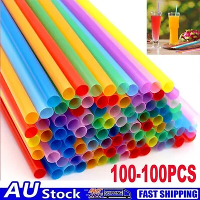 100-1000PC Large Drinking Straw Wide Party Smoothies Bubble Tea Milkshake Straw • £6.18